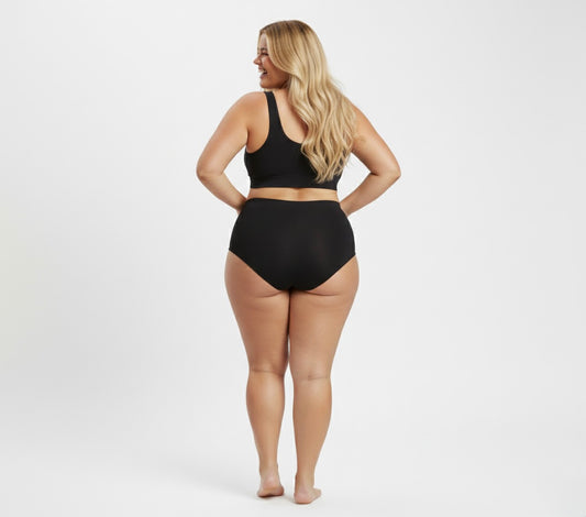 Seamless High-Waist Brief Black