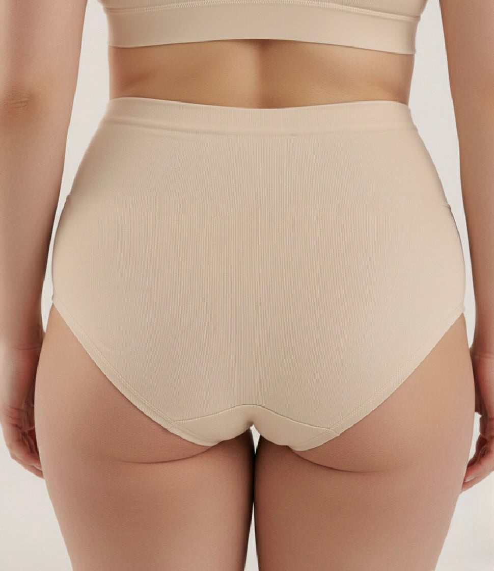 Cotton Hold High-Waist Brief Beige