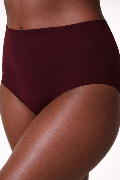 Seamless High-Waist Brief Wine red