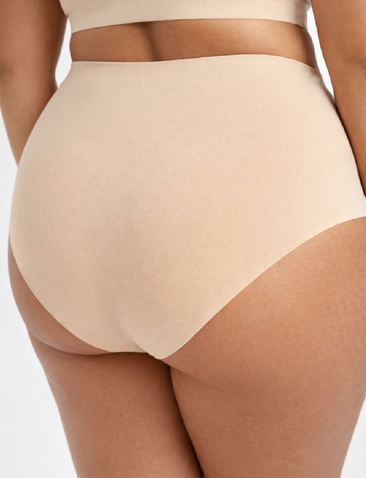 Seamless High-Waist Brief Beige