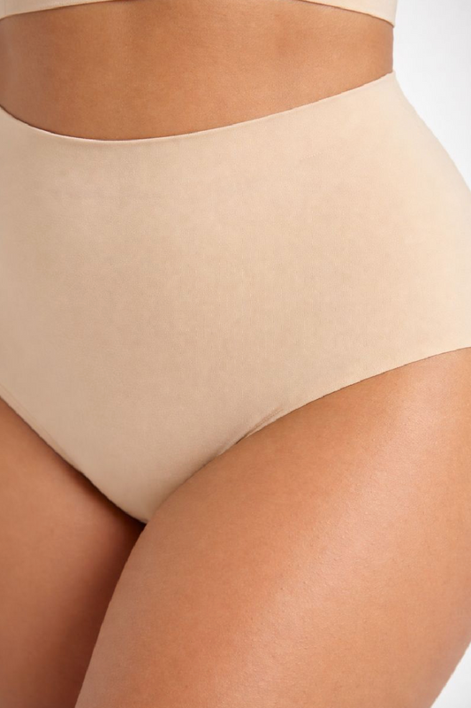 Seamless High-Waist Brief Beige
