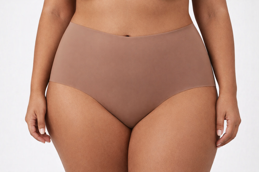 Seamless High-Waist Brief Coffee