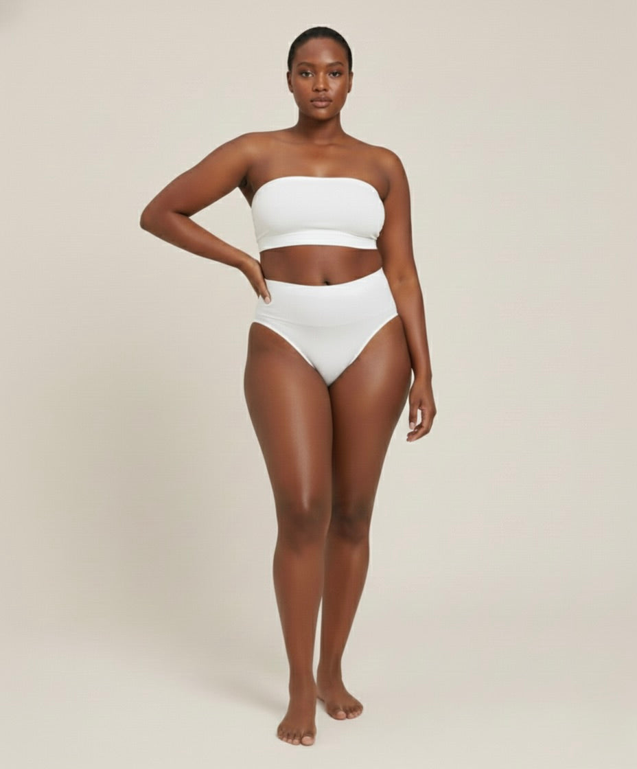 Cotton Hold High-Waist Brief White