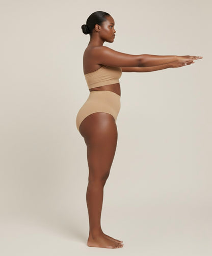 Cotton Hold High-Waist Brief Beige