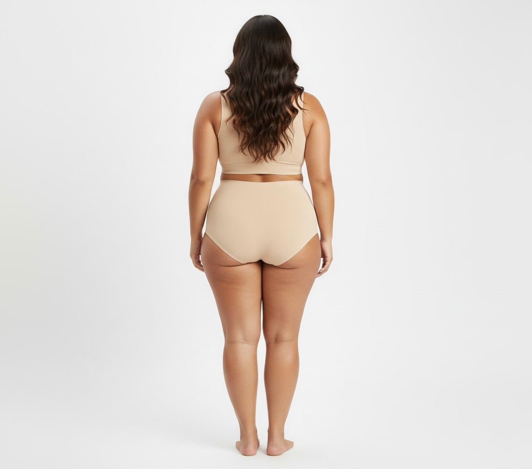 Seamless High-Waist Brief Beige