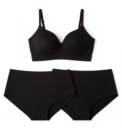 Sculpt Lift Set ( 1 Bra + 2 Bottoms) - Black