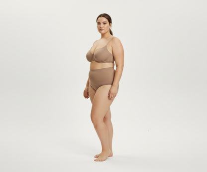 Seamless High-Waist Brief Coffee