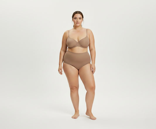 Seamless High-Waist Brief Coffee