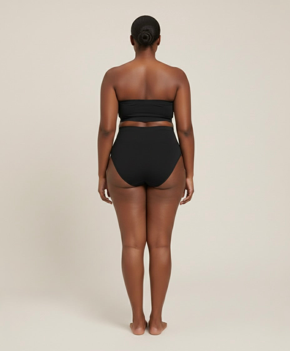 Cotton Hold High-Waist Brief Black