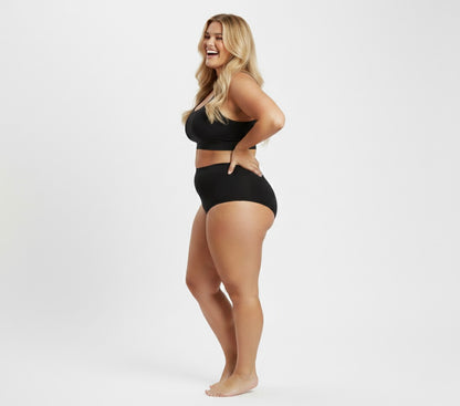 Seamless High-Waist Brief Black
