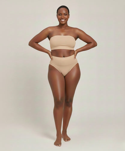 Cotton Hold High-Waist Brief Beige