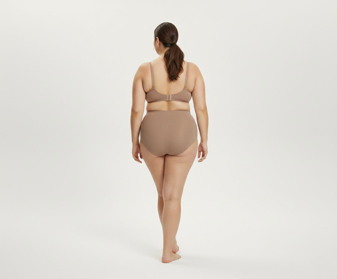 Seamless High-Waist Brief Coffee