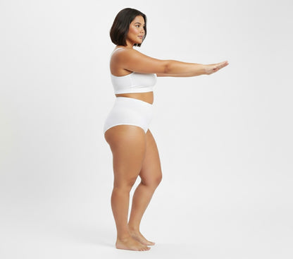 Seamless High-Waist Brief White