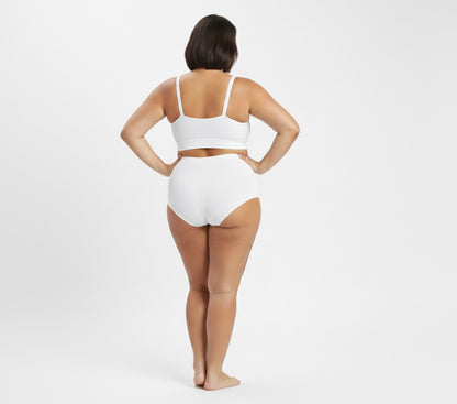 Seamless High-Waist Brief White