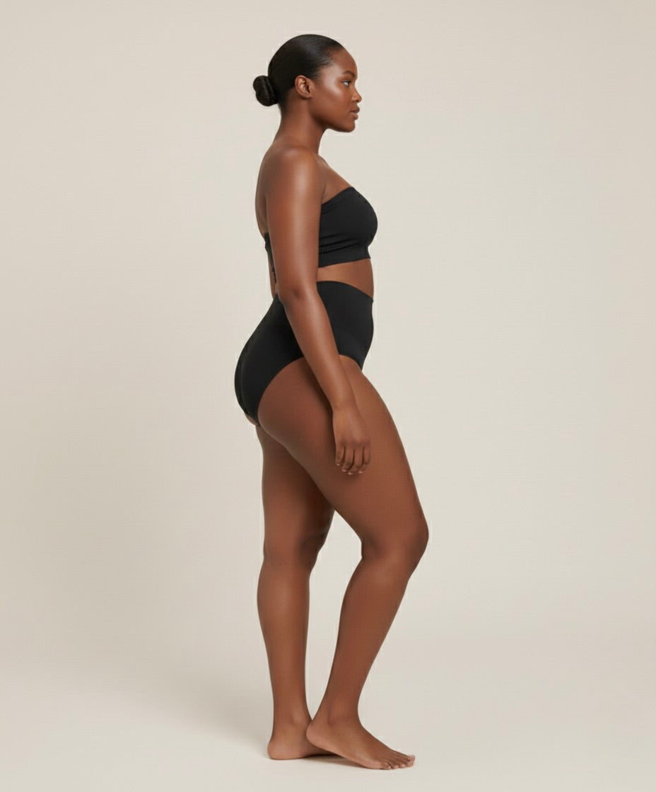 Cotton Hold High-Waist Brief Black